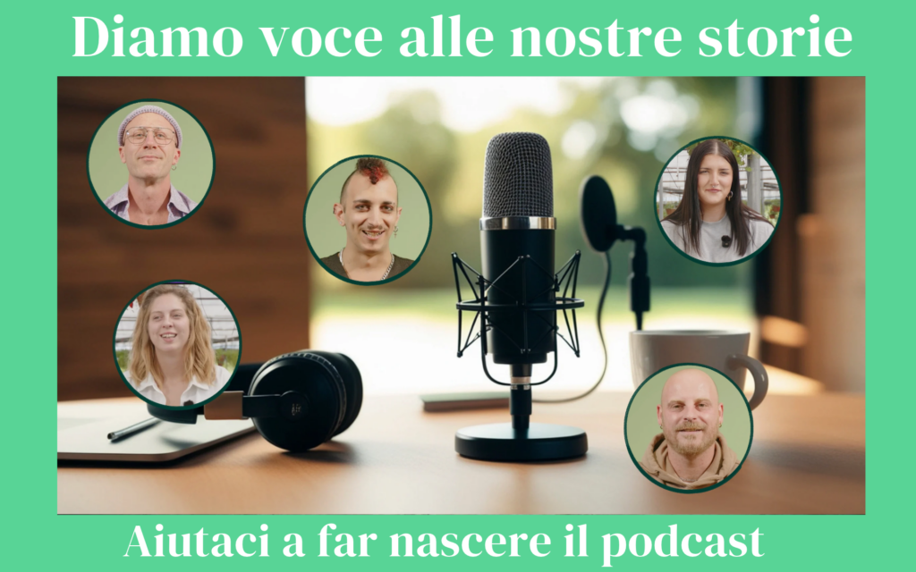 I volti di alcuni ragazzi e ragazze fra quelli che stanno raccontando mle loro storie per creare il podcast di Cascina Verde
